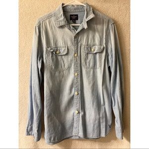 AE men’s chambray long sleeve button up